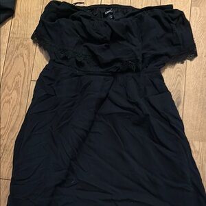 Express Black Strapless Dress